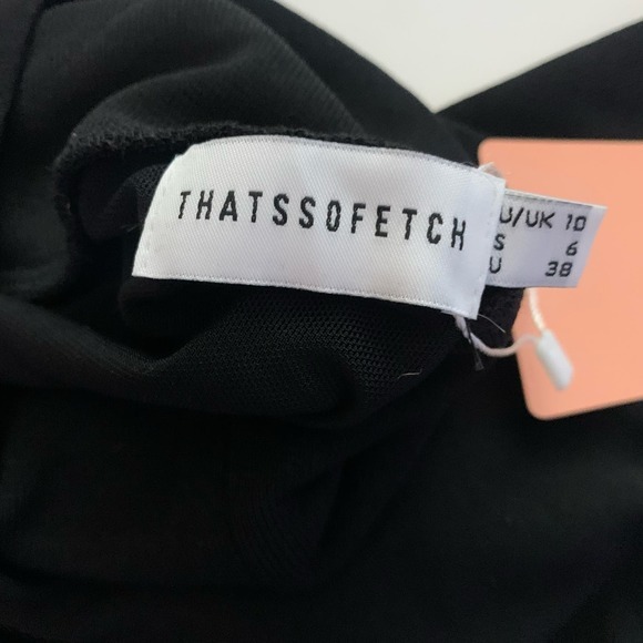 THAT'S SO FETCH Bodycon Turtle‎ Neck Open Back LBD Long Sleeve Dress NWT - Picture 9 of 13